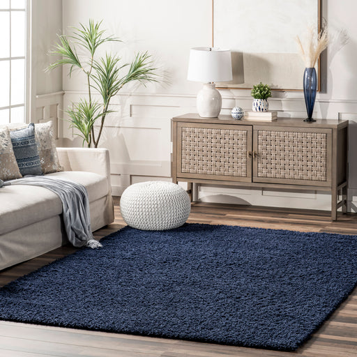 Navy Shaggy Area Rug 120x180 cm