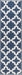 Navy Starry Trellis Area Rug for Indoor and Outdoor Use