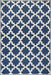 Navy Starry Trellis Area Rug for Indoor and Outdoor Use