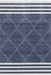Navy Stripe Pattern Indoor Outdoor Rug 152Cm