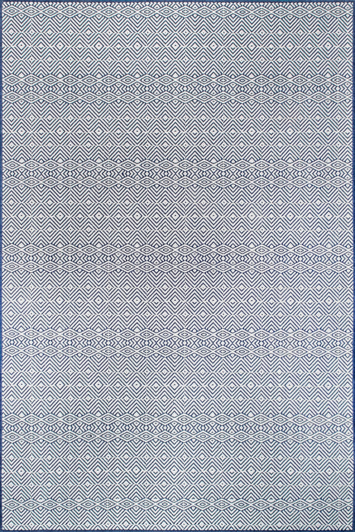 Navy Striped Area Rug for Indoor and Outdoor Spaces