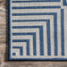 Navy Striped Flatweave Rug for Indoor and Outdoor Use