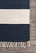 Navy Striped Flatweave Tassel Area Rug in Multiple Sizes