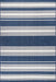Navy Striped Indoor Outdoor Area Rug by Lauren Liess