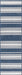 Navy Striped Indoor Outdoor Area Rug by Lauren Liess