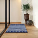 Navy Striped Wool Rug 150x240 cm