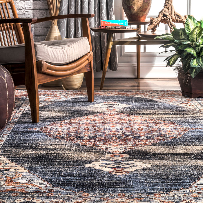 Navy Tempered Insignia Area Rug 120x180 cm