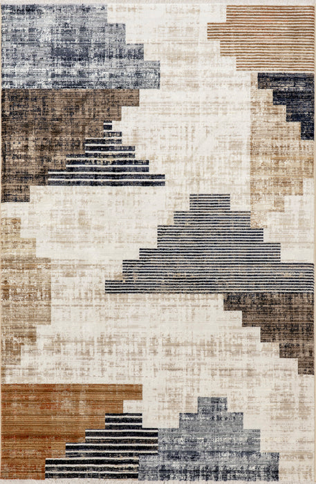 Navy Vintage Blocks Area Rug 150cm x 230cm