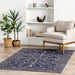Navy Washable Indoor Outdoor Area Rug 152x244 cm
