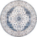 Navy Washable Medallion Area Rug 160x230 cm