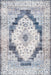 Navy Washable Medallion Area Rug for Home Decor