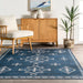 Navy Washable Persian Rug for Home Decor