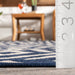 Navy Winged Birdseye Lattice Area Rug 152x244 cm