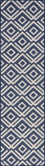 Navy Winged Birdseye Lattice Area Rug 152x244 cm