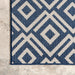 Navy Winged Birdseye Lattice Area Rug for Indoors Outdoors