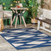 Navy Ziggy Diamonds Area Rug for Indoor and Outdoor Use