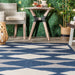 Navy Ziggy Diamonds Area Rug for Indoor and Outdoor Use