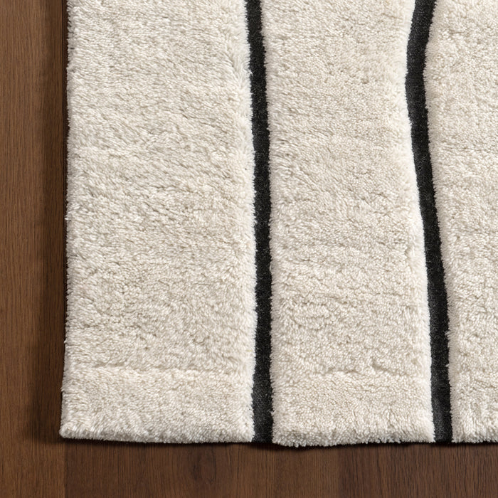 Nazco Abstract New Zealand Wool Area Rug Charcoal 152x244 cm