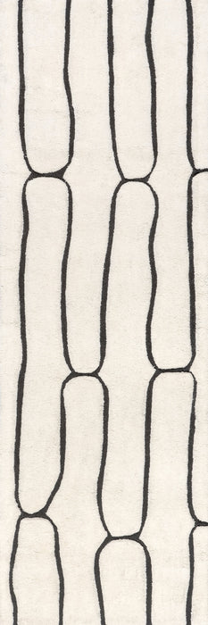 Nazco Abstract New Zealand Wool Area Rug Charcoal 152x244 cm