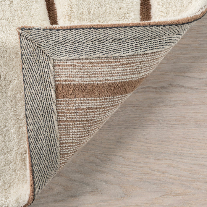 Nazco Cream New Zealand Wool Rug with Abstract Design