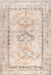 Neriah Washable Peach Medallion Area Rug 100x150 cm