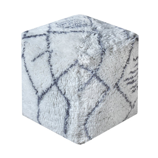 New Zealand Wool Geometric Pouf for Seating and Comfort