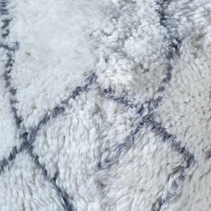 New Zealand Wool Geometric Pouf for Seating and Comfort