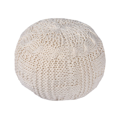 New Zealand Wool Hand Knitted Pouf for Home Decor