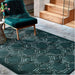 Nexus Octagon Modern Geometric High-Density Heavyweight Hand-Carved Wool&Viscose OC02 Petrol Rug