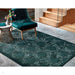Nexus Octagon Modern Geometric High-Density Heavyweight Hand-Carved Wool&Viscose OC02 Petrol Rug