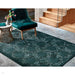 Nexus Octagon Modern Geometric High-Density Heavyweight Hand-Carved Wool&Viscose OC02 Petrol Rug