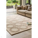 Nexus Octagon Modern Geometric High-Density Heavyweight Hand-Carved Wool&Viscose OC03 Beige Rug