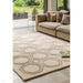 Nexus Octagon Modern Geometric High-Density Heavyweight Hand-Carved Wool&Viscose OC03 Beige Rug
