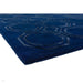Nexus Octagon Modern Geometric High-Density Heavyweight Hand-Carved Wool&Viscose OC04 Navy Rug