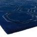 Nexus Octagon Modern Geometric High-Density Heavyweight Hand-Carved Wool&Viscose OC04 Navy Rug