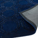 Nexus Octagon Modern Geometric High-Density Heavyweight Hand-Carved Wool&Viscose OC04 Navy Rug