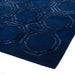 Nexus Octagon Modern Geometric High-Density Heavyweight Hand-Carved Wool&Viscose OC04 Navy Rug