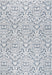 Nia Damask Textured Area Rug 120cm Grey Indoor Outdoor