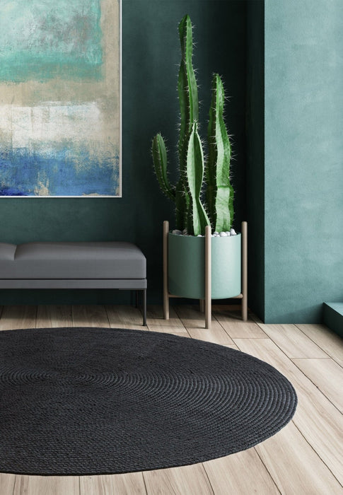 Nico Charcoal Round Rug