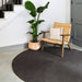 Nico Modern Plain Tonal Hand-Braided Polyester Flatweave In-Outdoor Round Charcoal Rug