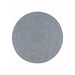 Nico Modern Plain Tonal Hand-Braided Polyester Flatweave In-Outdoor Round Grey Rug