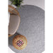 Nico Modern Plain Tonal Hand-Braided Polyester Flatweave In-Outdoor Round Grey Rug