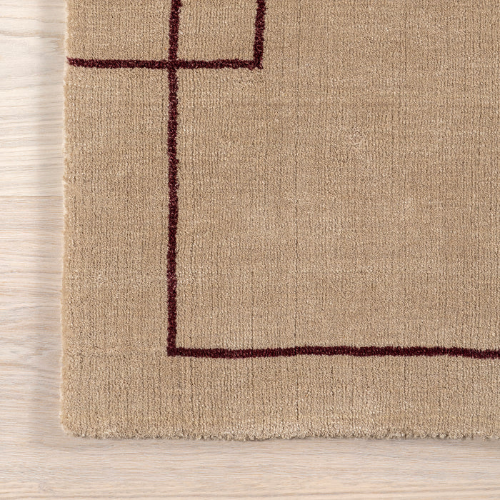 Nile Tan Wool-Blend Area Rug 120x180 cm
