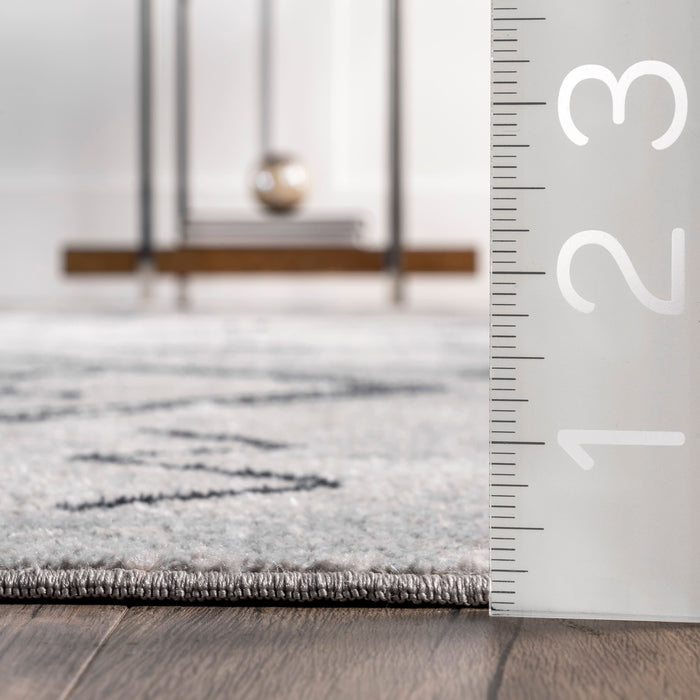 Nina Grey Washable Rug For Homes With Kids And Pets