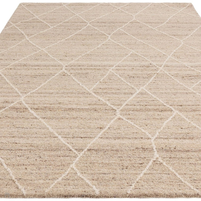 Noah Moroccan Berber Boho Tribal Hand-Woven Textured Wool Natural Rug