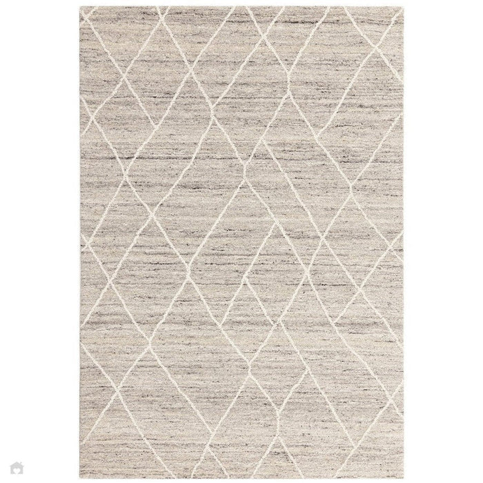 Noah Moroccan Berber Boho Tribal Hand-Woven Textured Wool Silver Rug