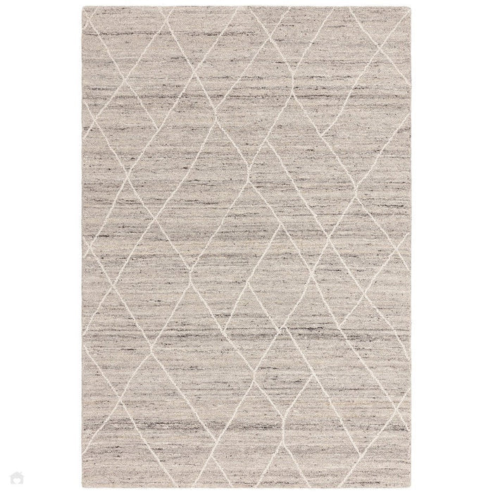 Noah Moroccan Berber Boho Tribal Hand-Woven Textured Wool Silver Rug