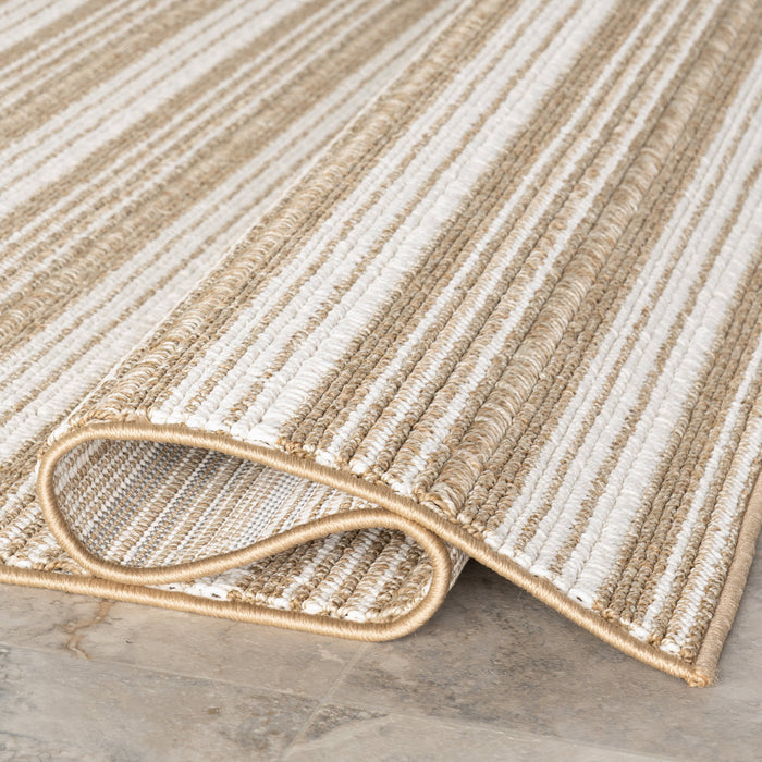 Noah Striped Indoor Outdoor Matto 150x240 cm Ruskea