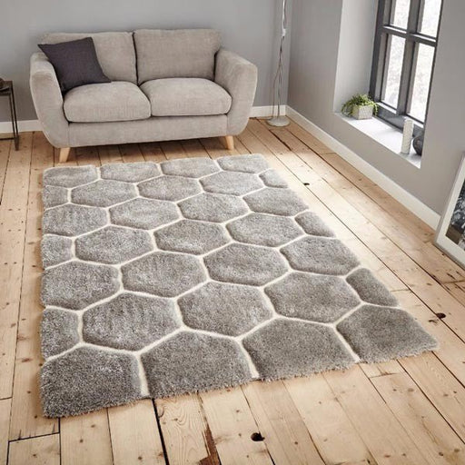 Noble House NH-30782 Grey White Rug