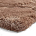 Noble House NH30782 Plush Geometric 3D Hexagon Hand-Carved High-Density Acrylic Shaggy Beige/Brown Rug